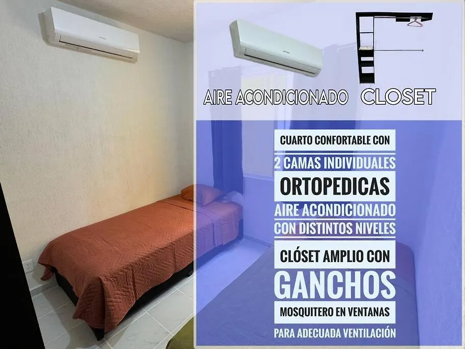 Placentero Depto Alberca Cancun 0*,